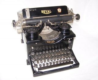 Antique Royal Model 10 Typewriter W/beveled Glass Sides