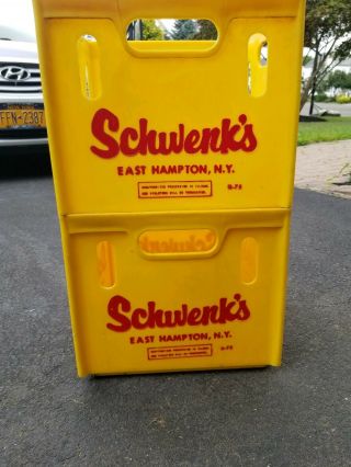 Vintage Schwenk’s Dairy Plastic Milk Crate East Hampton Long Island Ny