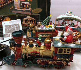 VTG Bright The Holiday Express Animated Train Set No 387 Santa Xmas Electric 3