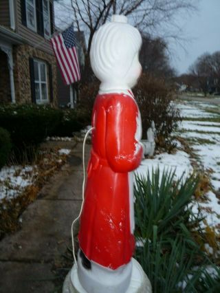 Vintage Union Products Mrs.  Santa Claus Blow Mold Large Lighted Christmas Decor 3