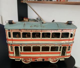 Tin Toys Germany,  Orobr trolley car,  Truco 1910,  Both,  Please Watch Video 3