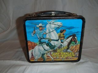 Vintage 1980 Alladin Legend Of The Lone Ranger Lunchbox With Thermos