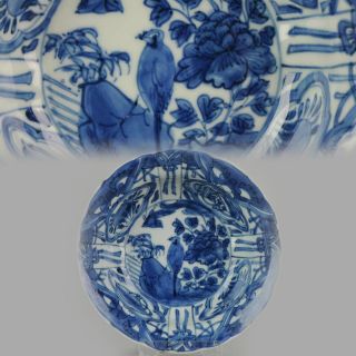 Antique Chinese 17c Porcelain Ming/transitional Kraak Klapmuts Bird