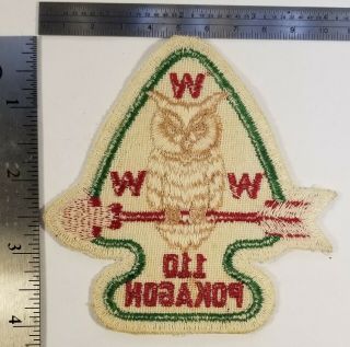 Boy Scout OA Pokagon Lodge 110 Arrowhead Order Of The Arrow Patch 2