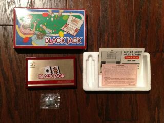 Vintage Nintendo Game & Watch Black Jack Bj - 60 With Box