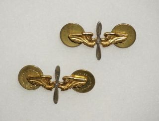 Us Army Air Corps Or Air Forces Officer Collar Insignia Wwii Aaf Pair Pins M3613