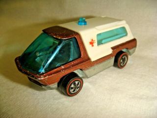 Hotwheel Redline Scarce Shiny Brown Ambulance Door Desirable Nm