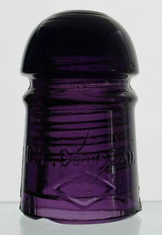 Royal Purple Cd 102 B.  T.  Co.  Of Can.  Diamond Pony Glass Insulator