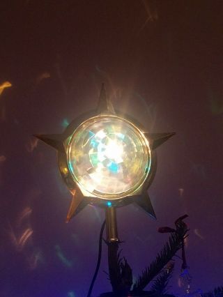 Vintage Bradford Celestial Star Motion Lamp Christmas Tree Topper.