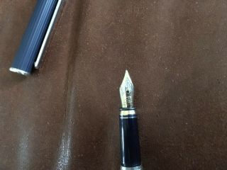 Delta Blue Silver 925 Trim Fountain Pen 18K Gold Nib 3