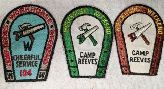 Boy Scout - Oa - Occoneechee Lodge 104 - Camp Reeves Workhorse Weekend Patches