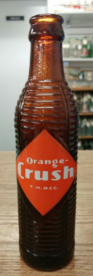 Vintage Orange Crush 7 Oz Brown Soda Bottle