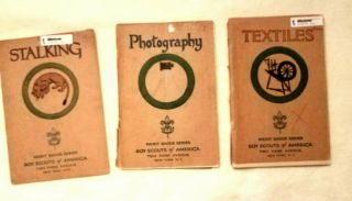 Vintage 1930s Boy Scouts Of America Merit Badge Booklets