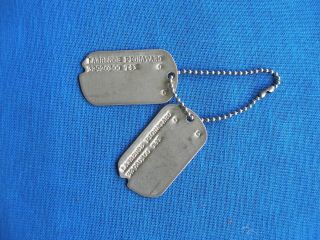 Set Of Wwii 1943 Dog Tags