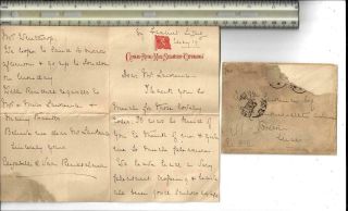 1887 Letter On Steamship Cephalonia - Elizabeth Rensselaer To George Lawrence -