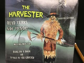 Older Spirit Halloween The Harvester Scarecrow Animated Prop