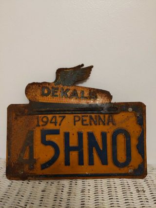 Dekalb Corn License Plate Topper Vintage 1947 Pennsylvania Sign