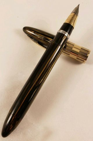 Vintage Sheaffer Triumph 1250 Brown Striated Fountain Pen