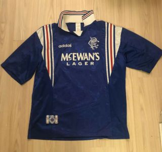 Glasgow Rangers 1996/97 Home Adidas Vintage Football Shirt Xl -