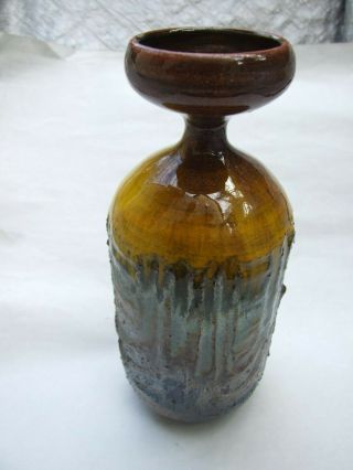 Vintage Australian Studio Pottery Vase By Joe Santori Signed Mid - Century 1960 