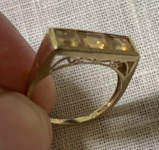 Vintage Citrine ring,  10k gold,  Sz 8 3
