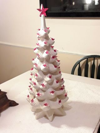 Atlantic Mold White Ceramic Christmas Tree 24 "