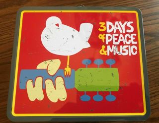 Woodstock 50th Anniversary Peace & Music Festival Metal Lunch Box Vintage Style
