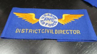 Wwii Era Us Army Air Force Aws District Civil Director Armband