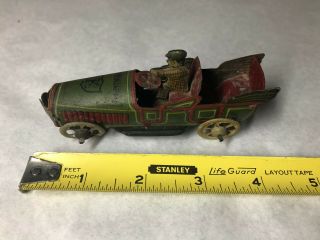 Pre War Convertible Touring Tin Litho Penny Toy Car Made In Japan 4 "