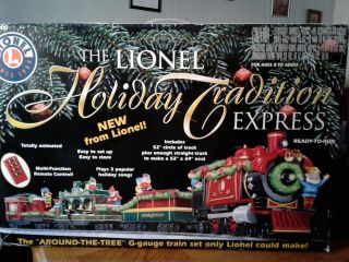 Lionel Holiday Tradition Express Train Set Around The Tree G Gauge W Remote.