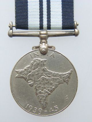 Wwii British India Service Medal 1939 - 1945 George Vi United Kingdom