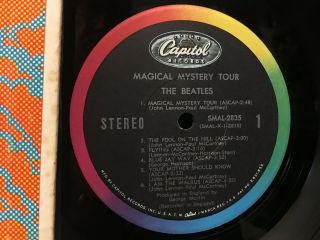 The BEATLES Magical Mystery Tour w/ bklet orig A1/B2 1967 L.  A press plays NM 2