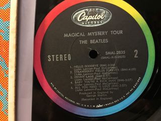 The BEATLES Magical Mystery Tour w/ bklet orig A1/B2 1967 L.  A press plays NM 3