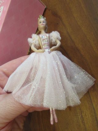 New/box Never Displayed 5 1/2 " Tall Barbie Porcelain Ornament Sugar Plum Fairy