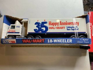 1997 Nylint Steel Toys 912w Wal - Mart 18 Wheeler Semi Transport Truck Box Usa