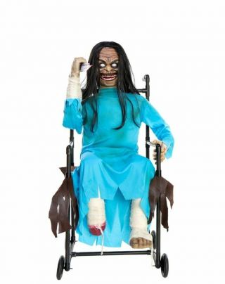 Wheelchair Psycho Halloween Prop Animatronic Spirit Halloween Rare Htf