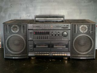 Hitachi Ms - W560w Stereo Retro Boombox Vintage Radio Cassette Recorder