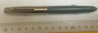 Parker 51 Fountain Pen Grey W/stainless Steel Cap,  Broad Nib,  Aerometric Filler