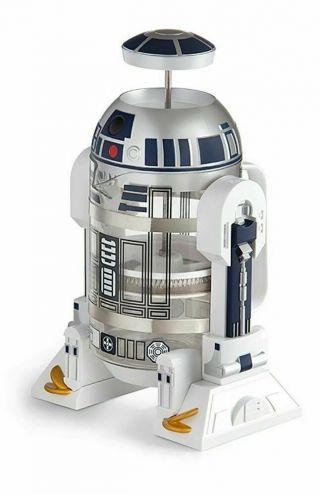 Star Wars R2d2 Coffee French Press Maker Glass Carafe Plunger Filter 4 Cup