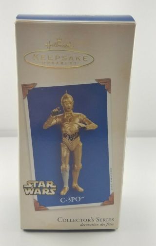 Star Wars C - 3po Hallmark Keepsake Ornament Collector’s Series 2003 W/ Box & Card