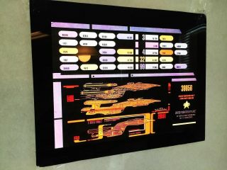 Star Trek Prop Holo Tng Enterprise 3 Lcars Holodeck Transparent Print
