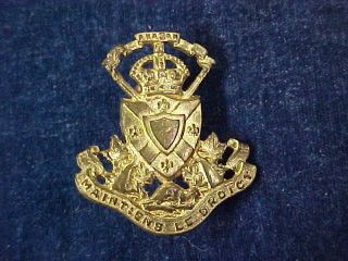 Orig Ww2 " Officers " Collar Badge Le Regiment De Quebec