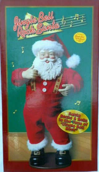 1998 First Edition Dancing Santa Claus Jingle Bell Rock 90s Musical Christmas
