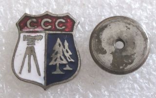 Vintage Civilian Conservation Corps Ccc Lapel Pin - Deal Depression Era