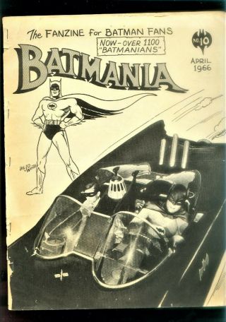 1966 Batmania Rare Batman Fanzine Comic Tv Show April 10th Issue Batmobile Cover