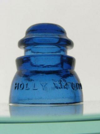 Cd 155 Miniature Holly City Dp1 71 Dark Cobalt Blue Glass Insulator