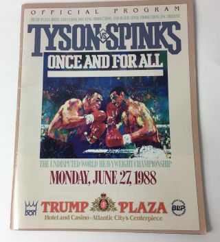 Mike Tyson Vs Michael Spinks Official Boxing Program Vintage Fight Memorabilia