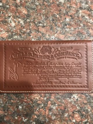 Vintage - 1988 - Wells Fargo - Tooled Leather - Check Book Cover