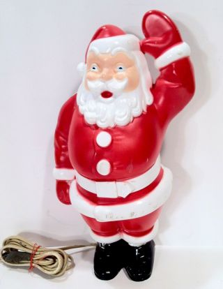 Vintage 1950’s 60s Noma Lighted Waving Santa Claus Christmas Tree Topper