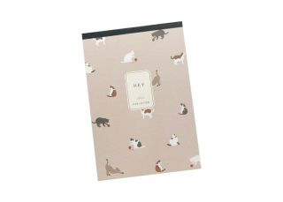 36sheet Letter Lined Writing Stationery Paper Pad / Beige Color Cat Drawing
